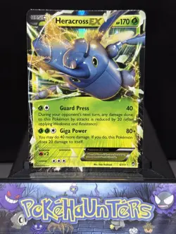 Pokemon Card Heracross EX 4/111 XY Furious Fists Ultra Rare Holo Played - Image 1