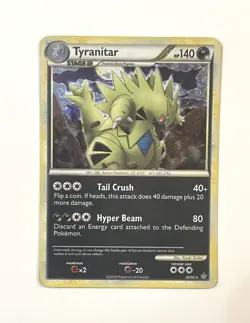 Tyranitar 26/95 Heart Gold Soul Silver Unleashed Holo Card Rare HGSS MP Mod Play - Image 1