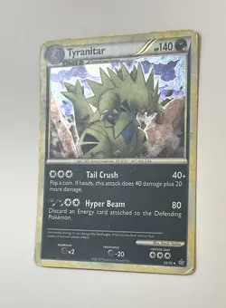 Tyranitar 26/95 Heart Gold Soul Silver Unleashed Holo Card Rare HGSS MP Mod Play - Image 2