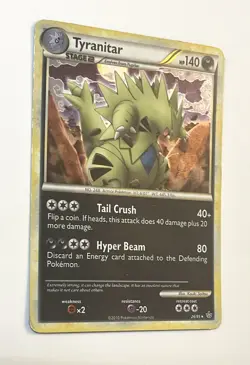 Tyranitar 26/95 Heart Gold Soul Silver Unleashed Holo Card Rare HGSS MP Mod Play - Image 3