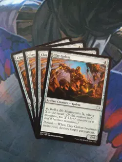 Clay Golem x4 | 7% Off 2+ | Commander Forgotten Realms AFC | NM | MTG - Image 1