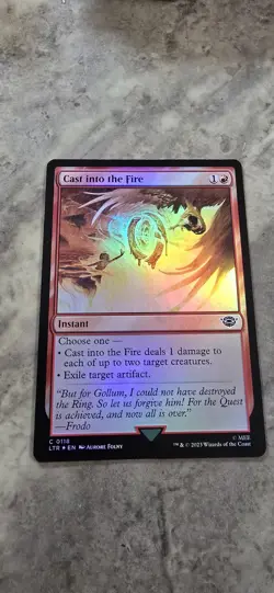 Cast into the Fire Universes Beyond: the Lord of the Rings Foil MTG NM - Image 1