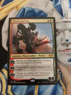Wrenn and Six MTG Modern Horizons Mythic Plansewalker Slight Played to NM x1 SC4 - Image 1