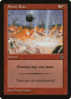 STONE RAIN ~mtg NM Portal: Second Age Common x1 - Image 1
