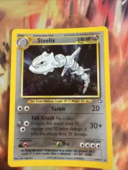 Steelix Pokemon Neo Genesis 15/111 Unlimited Edition Holo Rare HP - Image 1