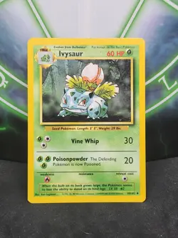 Pokemon Ivysaur 30/102 Base Set Uncommon LP - Image 1