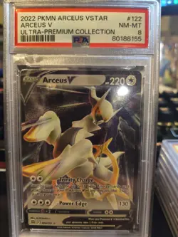 Pokemon: Arceus V Ultra-Premium Collection Holo Metal Promo #122 - PSA 8 - D29 - Image 1