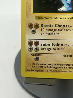 Pokemon TCG Machoke 34/102 Base Set Shadowless LP - Image 5