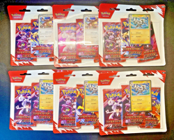 6x Pokemon TCG: Destined Rivals 3pk Blisters LOT 18 Boosters - FACTORY SEALED - Image 1