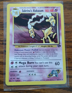 Pokemon TCG Sabrina's Alakazam Holo Gym Challenge Unlimited 16/132 - Image 1