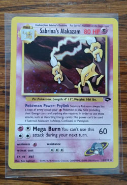 Pokemon TCG Sabrina's Alakazam Holo Gym Challenge Unlimited 16/132 - Image 2