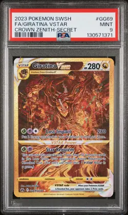 2023 POKEMON SWORD & SHIELD CROWN ZENITH SECRET FULL ART/GIRATINA VSTAR PSA 9 - Image 1
