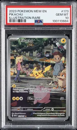 2023 POKEMON MEW EN-151 ILLUSTRATION RARE #173 PIKACHU PSA 10 - Image 1