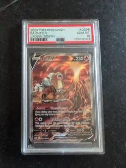 Entei V Galarian Gallery Holo Ultra Rare Pokemon TCG GG36/GG70 PSA 10 Gem Mint - Image 1