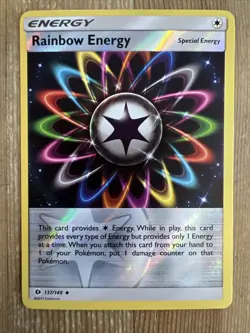 Rainbow Energy - 137/149 - Uncommon - Reverse Holo LP, English Pokemon Sun & Moo - Image 1