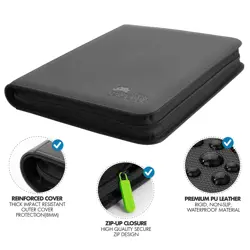 FunGuys Toploader Binder, Trading Card Binder Storage, 252 9 Pocket Top Loade... - Image 3