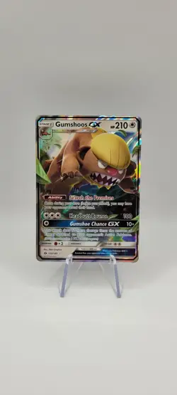 Pokemon TCG: Gumshoos GX Sun & Moon Base Set 110/149 Holo Ultra Rare Card NM - Image 1