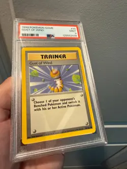 1999 Pokemon Gust of Wind 093/102 Trainer Card Base Set Unlimited MINT PSA 9 - Image 2