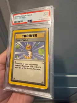 1999 Pokemon Gust of Wind 093/102 Trainer Card Base Set Unlimited MINT PSA 9 - Image 3
