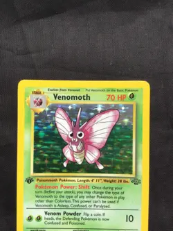 Pokemon Cards: Jungle 1st Edition Rare Holo: Venomoth 13/64 - Image 2