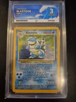 Pokemon TCG Blastoise Holo Rare Card Base Set 2/102 - Image 1