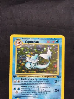Pokemon Cards: Jungle 1st Edition Rare Holo: Vaporeon 12/64 - Image 2