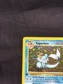 Pokemon Cards: Jungle 1st Edition Rare Holo: Vaporeon 12/64 - Image 3