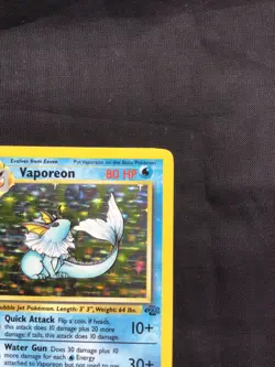 Pokemon Cards: Jungle 1st Edition Rare Holo: Vaporeon 12/64 - Image 4