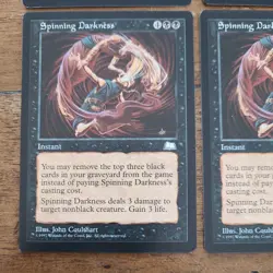 MTG Magic The Gathering Card Spinning Darkness Instant Black Weatherlight 1997 - Image 4