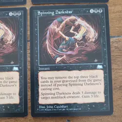 MTG Magic The Gathering Card Spinning Darkness Instant Black Weatherlight 1997 - Image 5