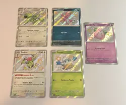 Lot of 5x Paldean Fates Baby Shiny Bundle! Pokemon TCG ALL Cards NM - Image 1