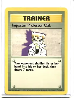 Imposter Professor Oak Base Set Pokemon Card - Mint - Image 1