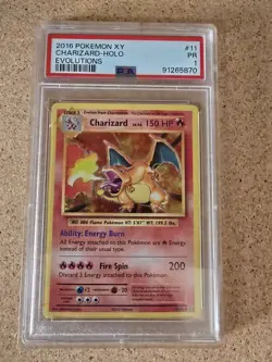 2016 Pokemon TCG Card PSA 1 PR Charizard XY Evolutions Holo Rare #11/108 - Image 1