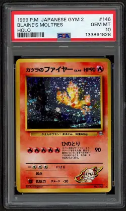 Blaine's Moltres 146 PSA 10 Gem Mint Japanese Pokemon Card New Cert Rare - Image 1