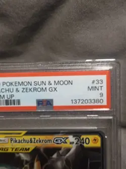 Pikachu & Zekrom Tag Team GX 33/181 PSA 9 card Pokemon Team Up - Image 4