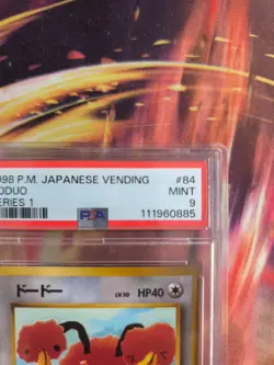 Pokemon Card Japanese Vending expansion sheet 1998 glossy PSA 9 Doduo Dodu - Image 4