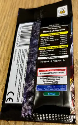 Record of Ragnarok Cardfight Vanguard 7 Card Booster Pack 02 - English Version - Image 2