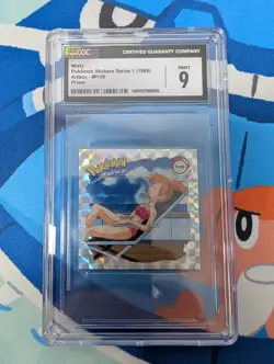 Misty Pokemon Stickers Series 1 Artbox #PR38 Prism CGC Mint 9 Graded Card - Image 1