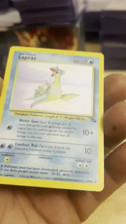 Lapras 10/62 Fossil Set Rare Holo Pokemon Card 1999 WOTC - Image 2
