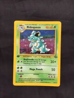 Pokemon Cards: Jungle 1st Edition Rare Holo: Nidoqueen 7/64 - Image 1