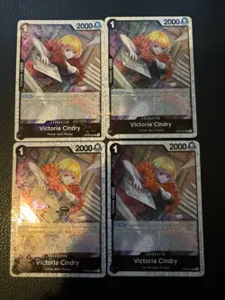 OP06-091 Victoria Cindry Jolly Roger Foil PRB-01 x4 Playset One Piece Card Game - Image 1