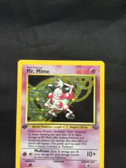 Pokemon Cards: Jungle 1st Edition Rare Holo: Mr. Mime 6/64 - Image 2