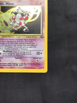 Pokemon Cards: Jungle 1st Edition Rare Holo: Mr. Mime 6/64 - Image 5