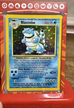 Pokemon Card TCG Blastoise 2/102 Holo Rare Spanish Base Set Very Good - Image 1
