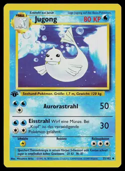 Pokemon Card - Dewgong German 1st Edition Base Set 25/102 Uncommon - Image 1