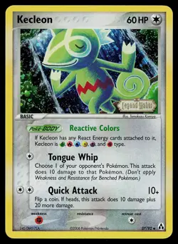 Pokemon Card - Kecleon Legend Maker 37/92 Uncommon Reverse Holo Stamped - Image 1