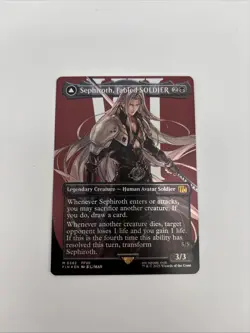 Magic the Gathering Final Fantasy Sephiroth Fabled Soldier Borderless Foil 0382 - Image 1