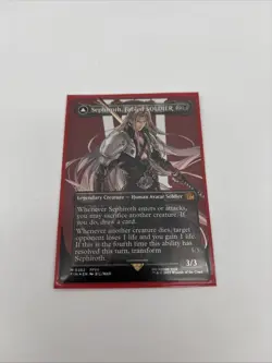 Magic the Gathering Final Fantasy Sephiroth Fabled Soldier Borderless Foil 0382 - Image 4