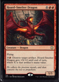 Hoard-Smelter Dragon 128 Rare Non Foil AFC Forgotten Realms Magic TCG NM - Image 1