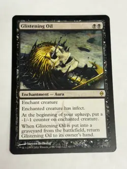 1x NM Glistening Oil MTG New Phyrexia Free Shipping! - Image 1